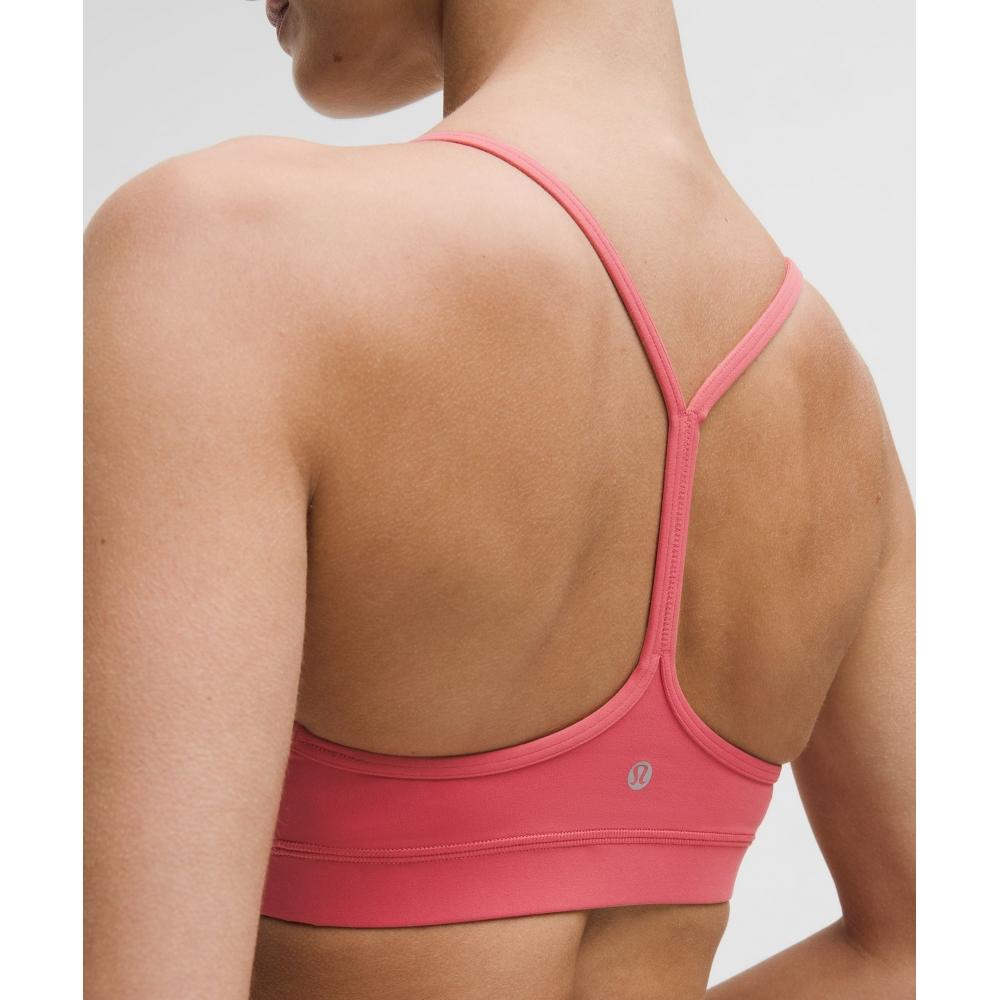 Lululemon Flow Y BrA Nulu  Light Support  A C Cups Desert Red