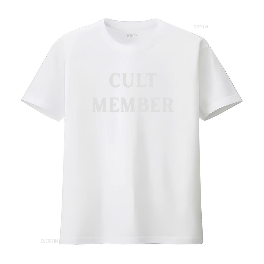 Cult Member T Shirt The Funny Dark Vintage Washed Streetwear Stylish Fashion Versatile Soft Comfortable Graphic Slightly