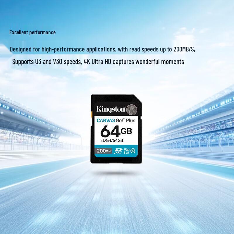 Kingston 64GB SDG4 U3 V30 SD Memory Card
