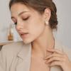 Trendy Polka Dot Hoop Earrings Sweet Geometric Earrings C-Shaped Enamel Earrings Work