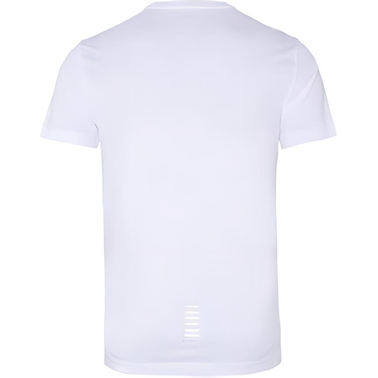 Emporio Armani EA7 Letter Logo Casual Round Neck Short Sleeve T-Shirt Men Tops White 8NPT51-PJM9Z-0100