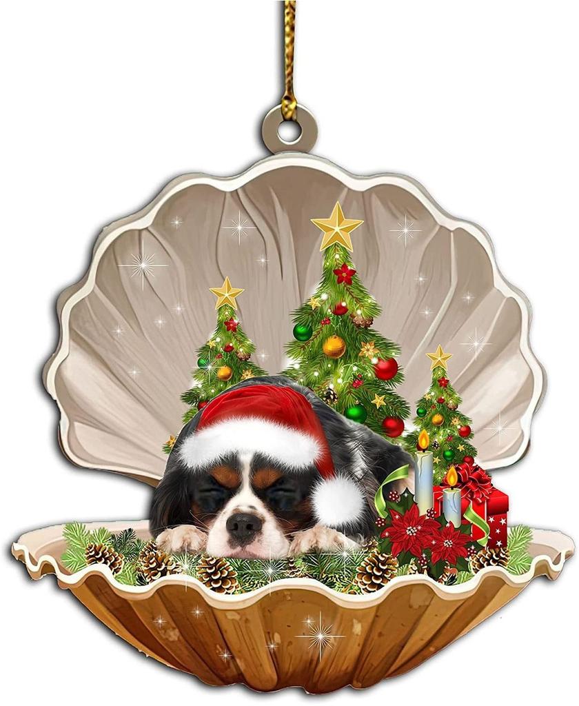 Charming Cartoon Style Acrylic Shell Dog Vehicle Decoration For Home And Holiday