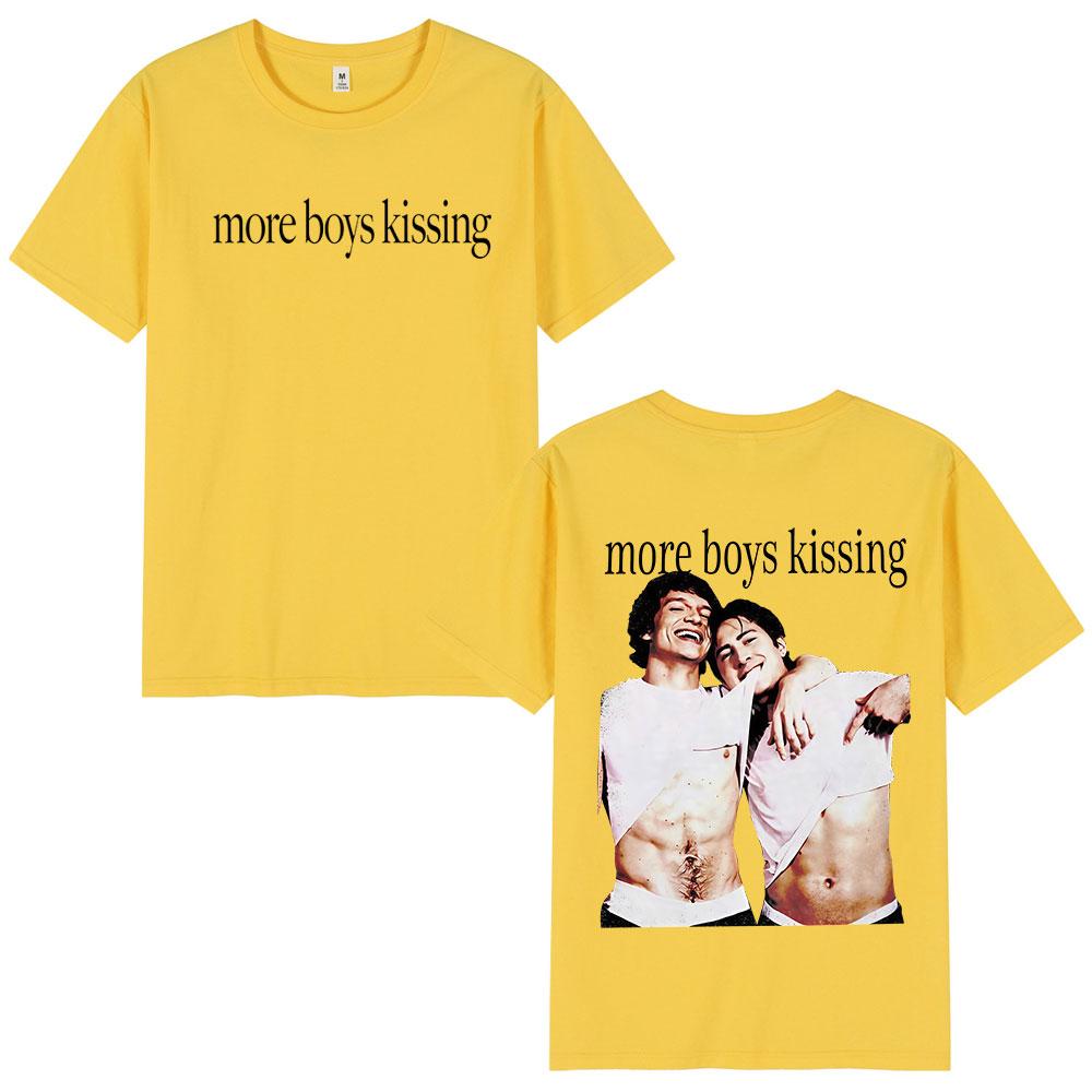 More Boy Kissing Heated Rivalry Doublesided Print Tshirt Unisex Women Fashion Harajuku Tee Cotton Oversized Casual Tshirt Unisex