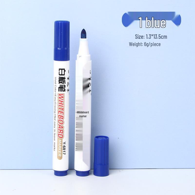 Erasable Water-based Whiteboard Markers - Black, Red, Blue - Easy To Erase, Large Tip for Office/Meeting Use