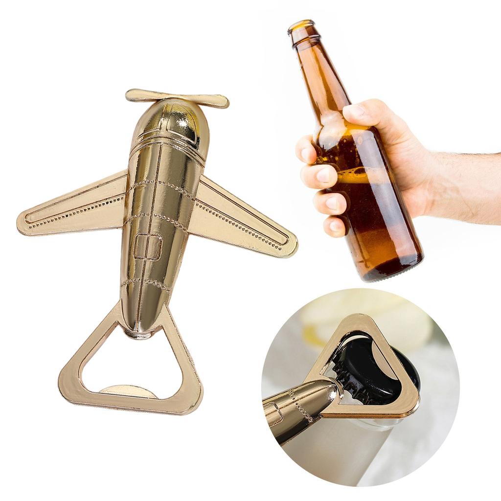 Portable Aircraft Wine Bottle Opener Plane Shaped Bottle Lid Remover for Parties and Gatherings Wedding Return Gift