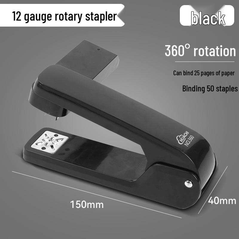 Effort-Saving 360° Rotating Stapler & Staple Remover - Large Size, Durable ABS Material for Students