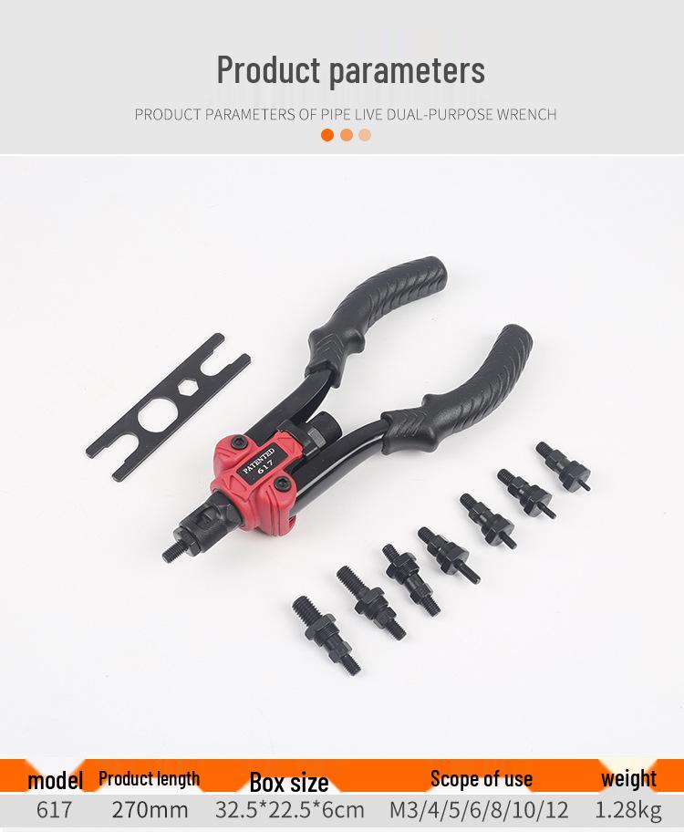 BT-606 Double Handle Rivet Nut Gun M3-M8 Tool