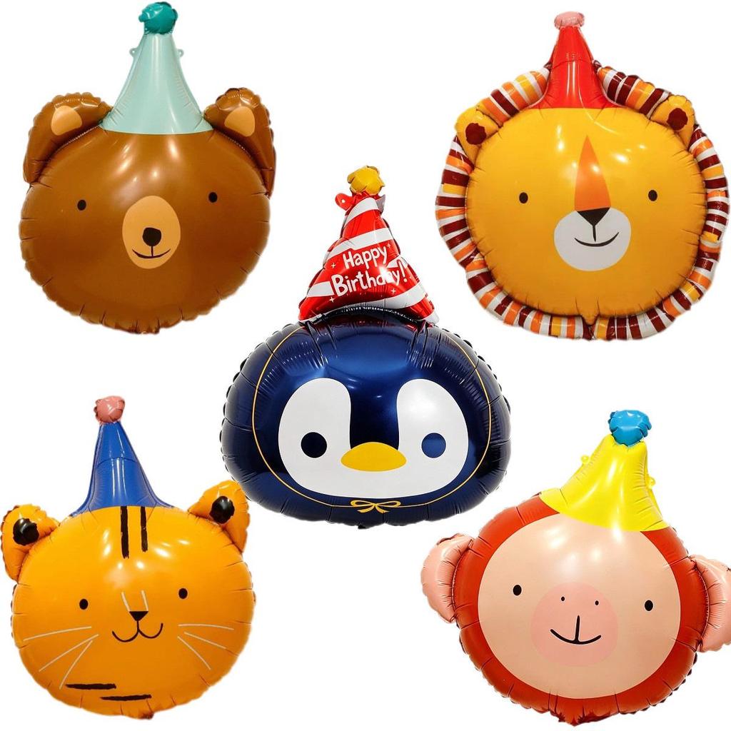 10. Geburtstag Cartoon Tiere & Zahlen Luftballon Party Dekoration für Kinder