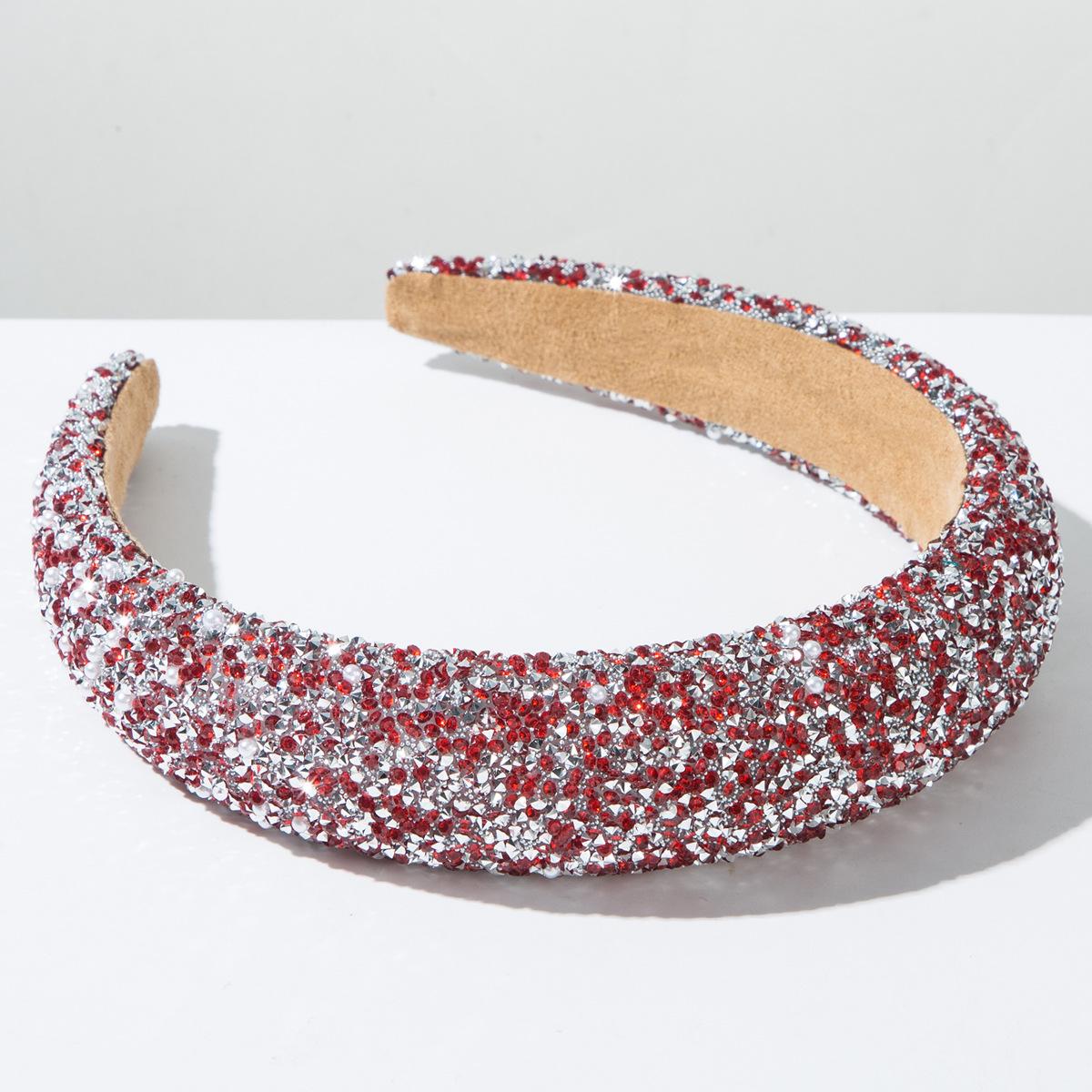 

Headband European and American Fashion Light Luxury Full Diamond Pearl Headband for Women Korean Style Elegant Face Washing Hair Accessory