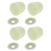Set of 4 Toilet Bolt Covers with Glow in the Dark Night Light Plastic Push-on Screw for Toilet Bowl Hardware in Bathrooms
