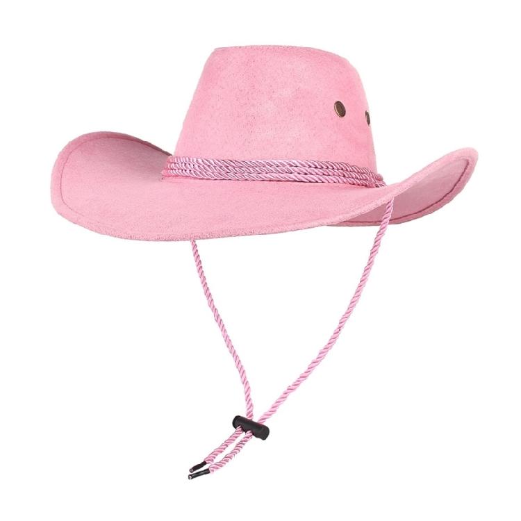 

Comfortable Cowboy Hats For Outdoor Enthusiast Breathable Design Wide Brims Sun Hat for Autumn Winter Everyday Wear розовый