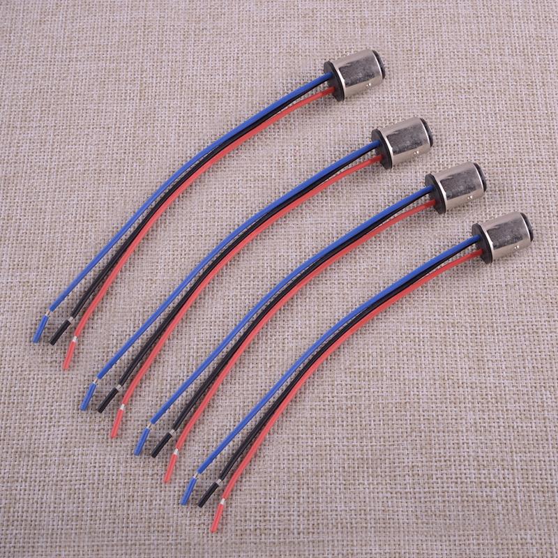 

4pcs Headlight Tail Lamp Signal Retrofit Male Socket Adapter Wiring Harness 3497 7528 BA15D BAY15D 1157 2057 2357 2396 2397