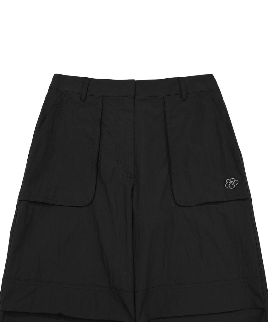 WACKY WILLY Women'S Cotton Nylon Parachute Pants Black
