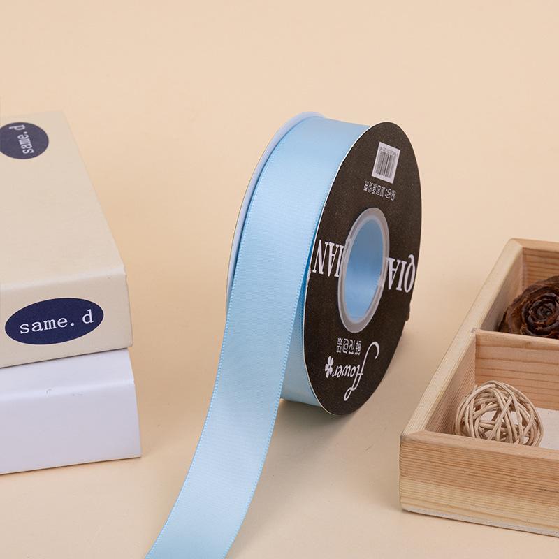 Customizable Light-Colored Double-Sided Polyester Ribbon for Florist and Gift Packaging