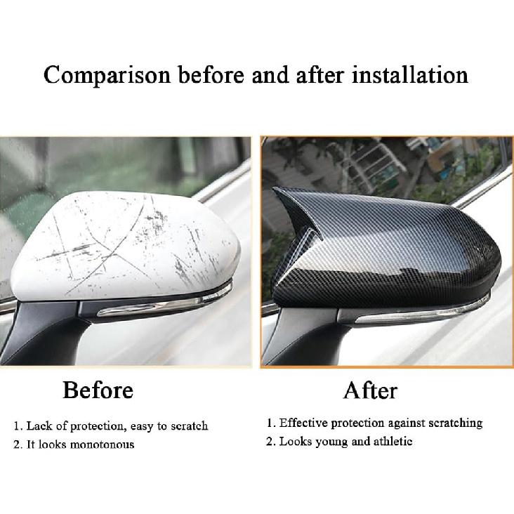 Rifoda Door Side Mirror Cover for Toyota Camry 2018 2019 2020 2021 2022 2023 2024 2025 2026 Horn Side Rearview Mirror Cover Accessories Decoration