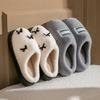 Cotton Slippers Home Autumn and Winter Cotton Shoes Fleece Non-slip Cotton Mop Thick-soled Warm Wool Slippers Couple Shoes
