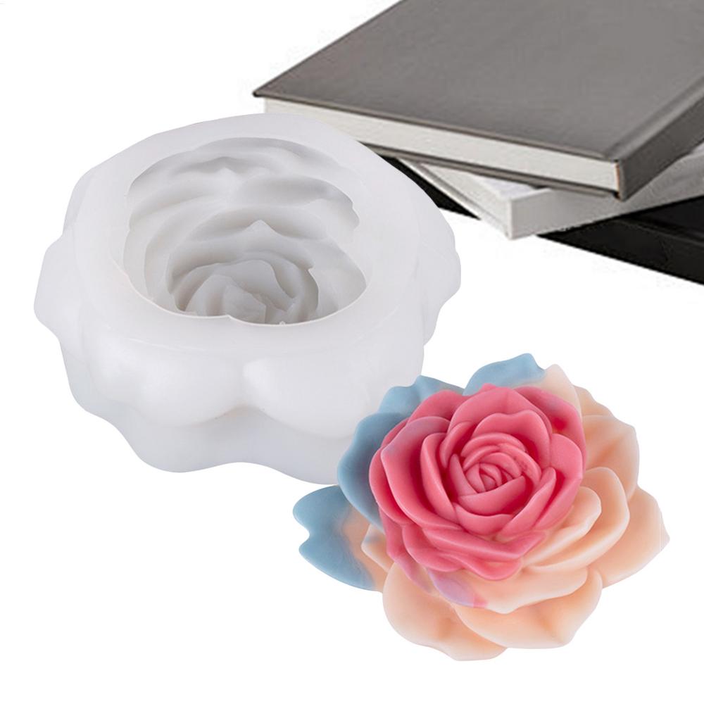 Flower Candle Mold Floral Soap Moulds Reusable Heat Resistant Silicone Flower Molds for Soap Crafting Handmade Candle Decor