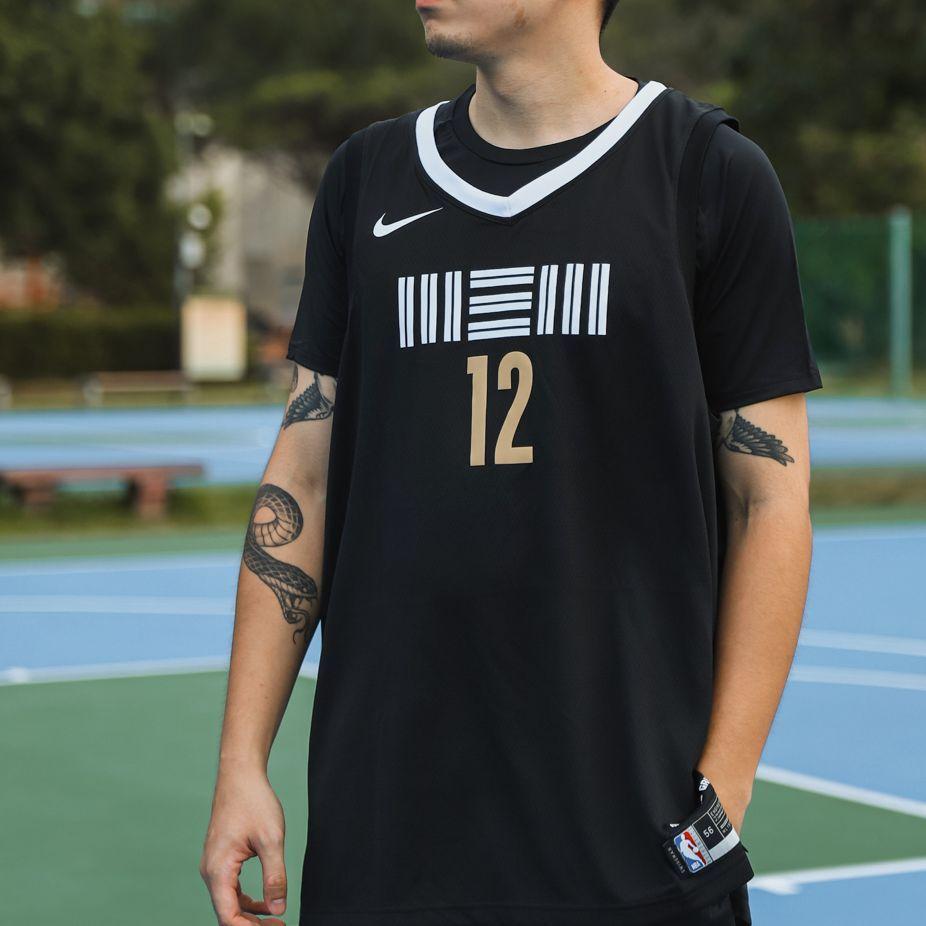 Nike Ja Morant Memphis Grizzlies No. 12 City Edition Fan Jersey 2023-24 Season Men Tops Black White DX8507-011