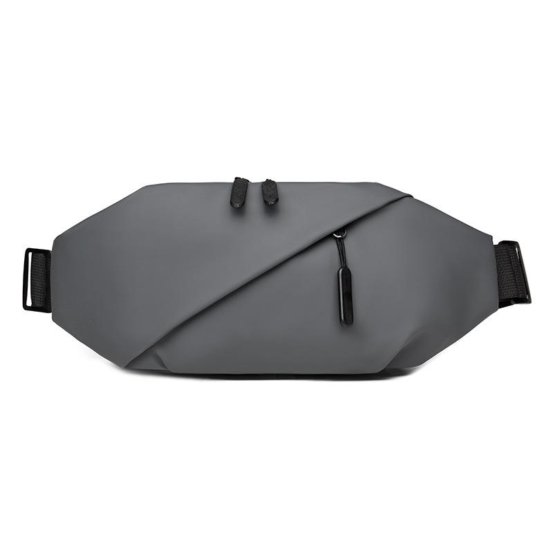 

New Men s Water-Resistant Crossbody Fanny Pack for Outdoor Running - Large Capacity, Casual Texture, Single Shoulder Bag сірий колір
