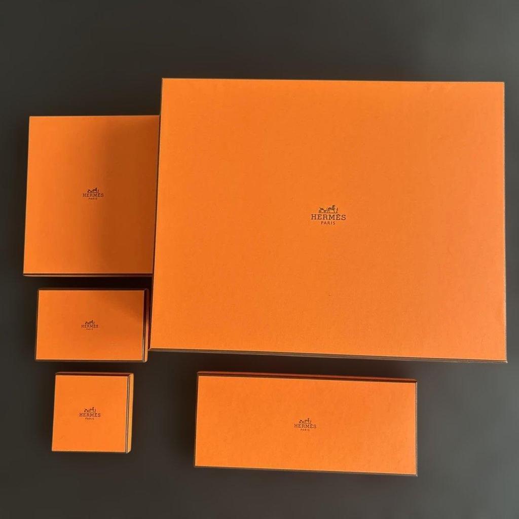 Used Hermes Empty Box Gift Box BOX Accessories Scarf Business Card Holder