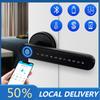 Biometric Security Door Lock Smart Fingerprint Keyless Black Gold for Tuya APP