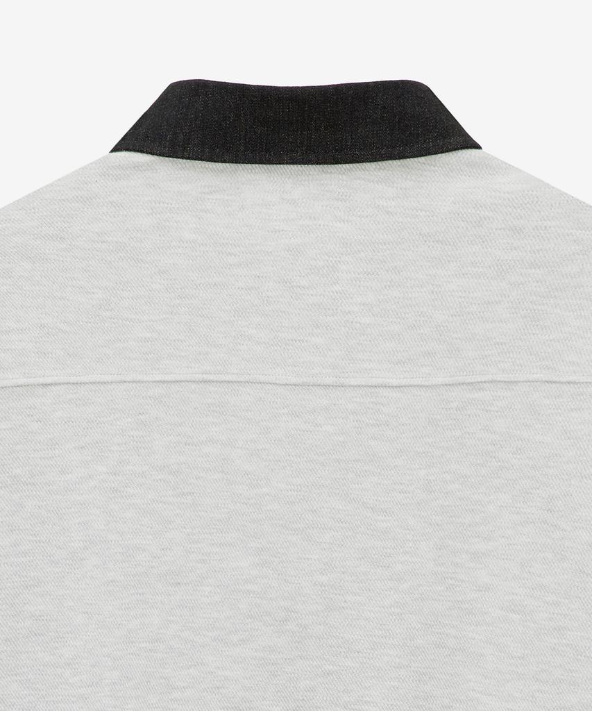 MINDBRIDGE Denim Collar Contrast Oversized Sweatshirt