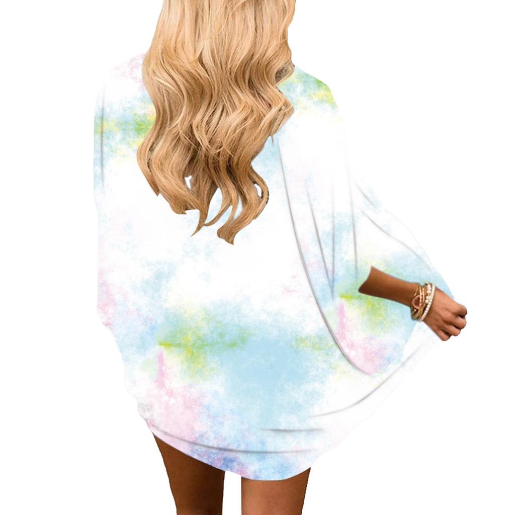 Women's Fashion Chiffon Printed Cardigan Loose Plus Size Beach Cover-Ups