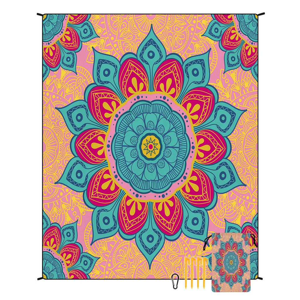 Bohemian Beach Mat Moisture-proof Mat Outdoor Seat Cushion Picnic Mat Customized Tent Camping Floor Mat 180 * 220CM 550g