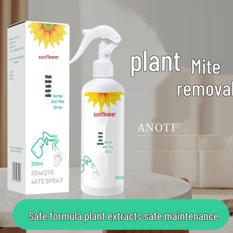 Sunflower Herbal Anti-Mite Spray for Beds & Wardrobes, Safe for Pregnant Women & Infants, Includes Anti-Mite Sachet