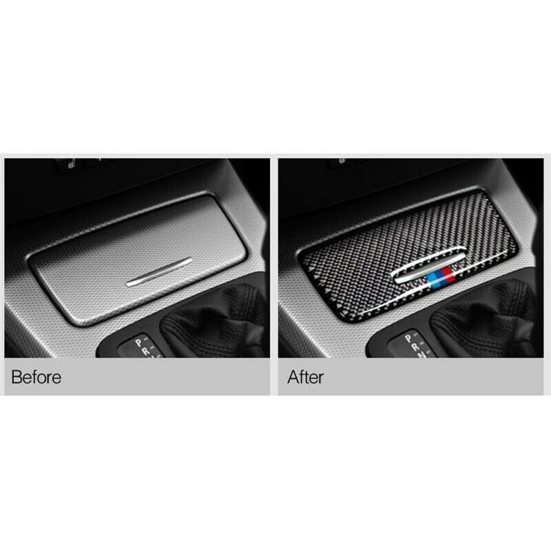 Carbon Fiber Gear Shift Position Panel Cover Trim Strip Fit for BMW 3-Series E90 E92-2005-12 Car Panel Trim Cover Sticker Decor