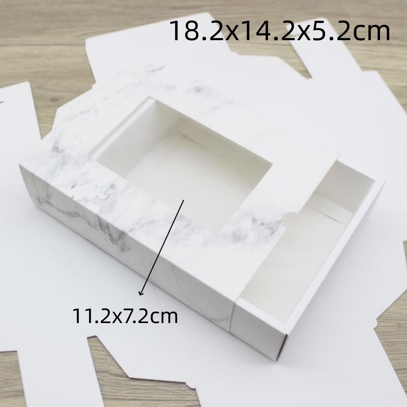 10pcs New Marble Pattern Gift Box British and American/French National Stamp Wedding/Candy Box