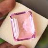 CERTIFIED 105 Ct Emerald Cut NATURAL Pink Topaz Loose Gemstone FREE Delivery
