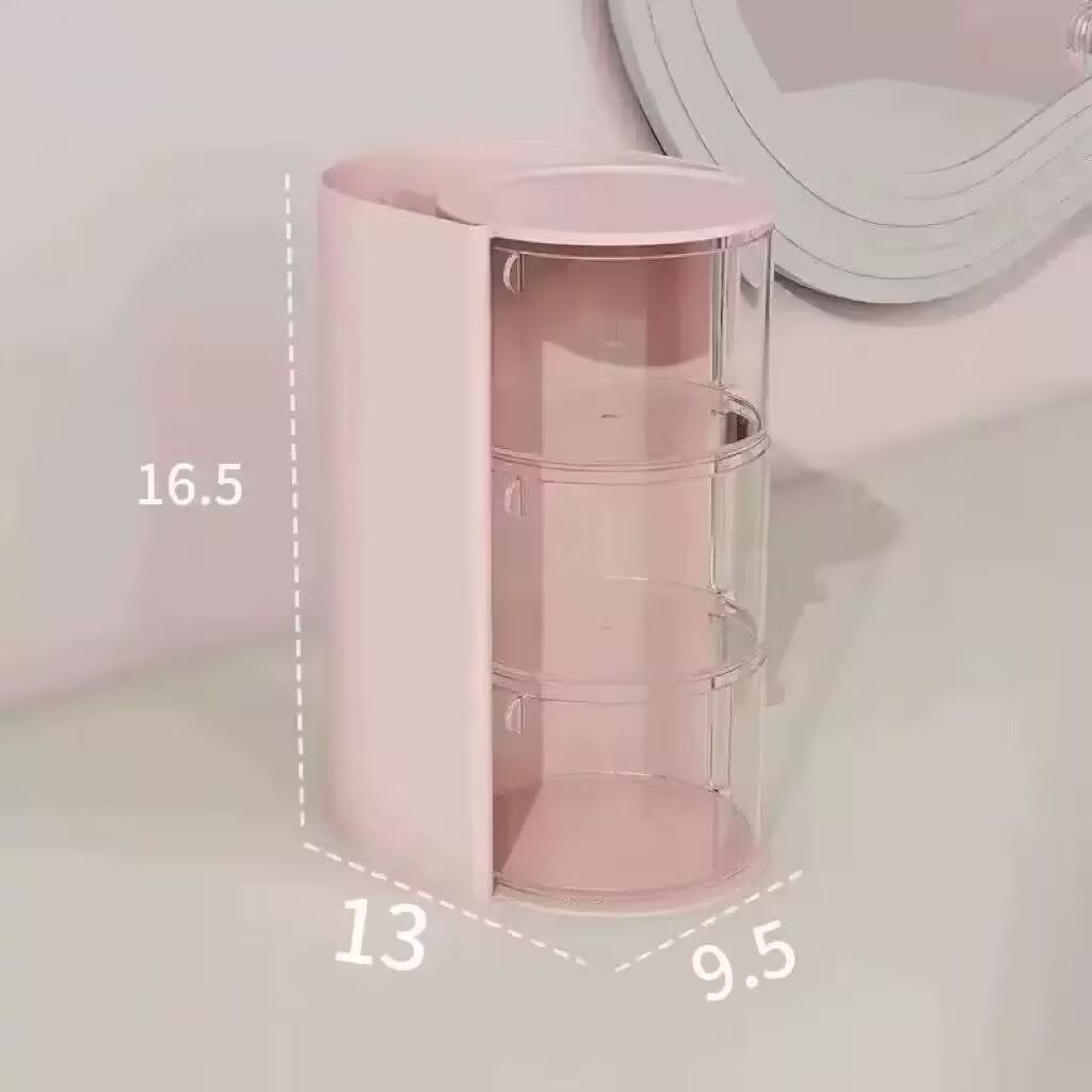 Desktop 3-Tier Makeup, Cosmetic Storage Box for and Supplies