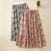 Summer 2025 Plus Size Casual Loose Printed Skirt