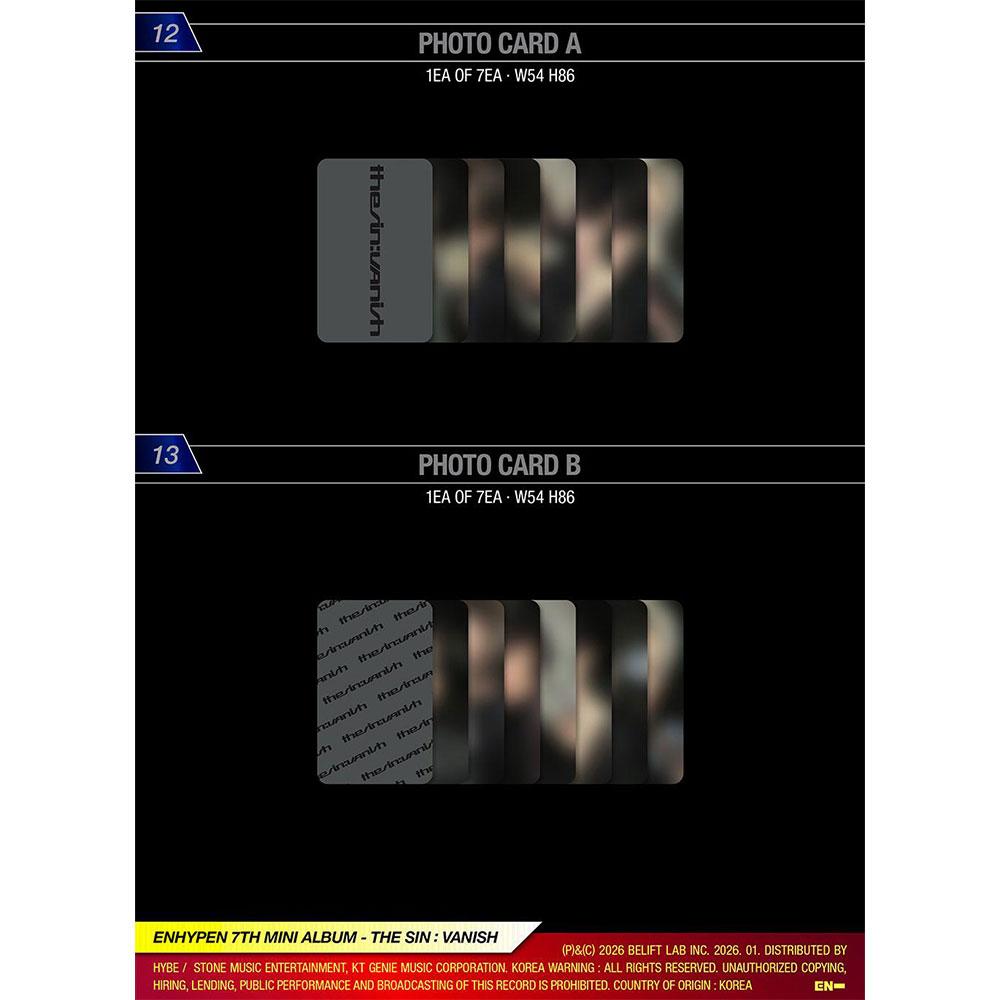 ENHYPEN 7. Mini Albüm - THE SIN : YOK OLMAK