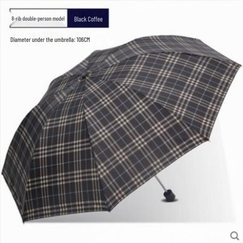 Paradise Umbrella 33641E Manual Three-Fold Checkered