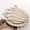 40pcs Rose Gold Dinnerware Set Mirror Fork Knife Spoon Tableware Western Stainless Steel Cutlery Set Dessert Fork Spoon Flatware