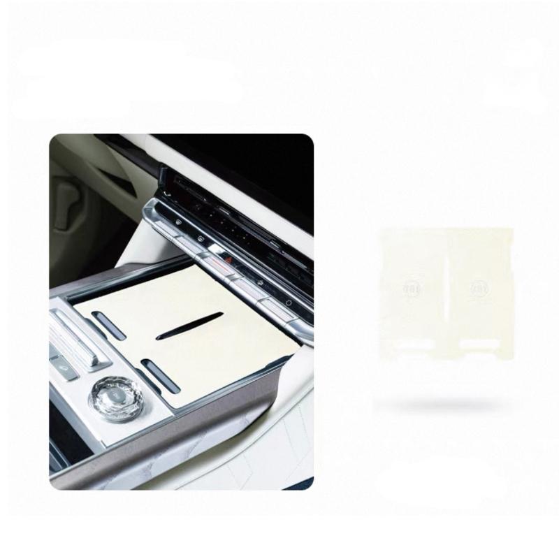 For Zeekr 9X 2025 2026 Center Console Wireless Charging Suede Decor Sticker Anti-scratched Sticker Accessories