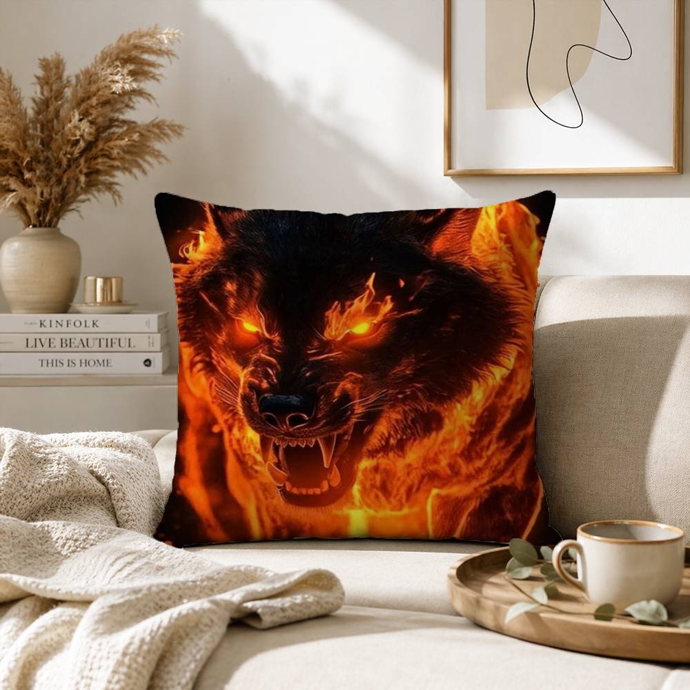 Angry Animal Wolf Fierce Pillow Case for Sofa Living Room Home office Decor Protective Cover