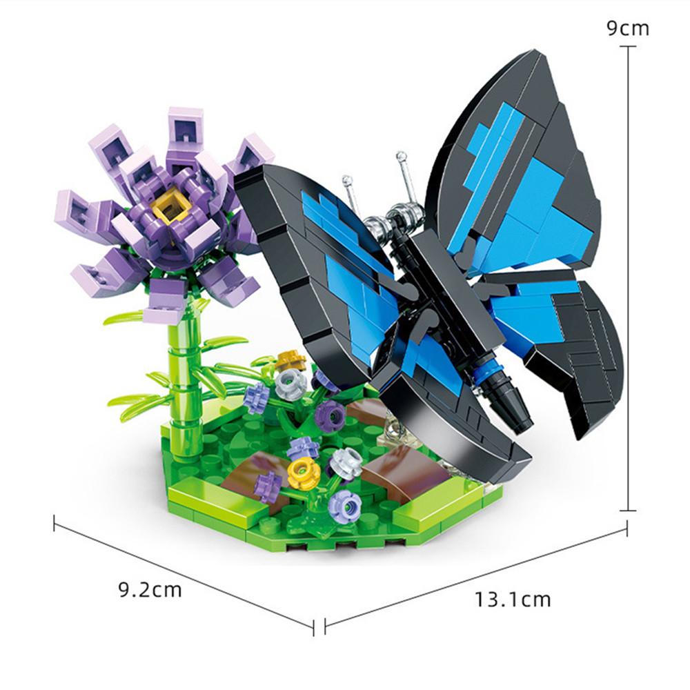 Милі Тварини Світ Комах Комаха Квітка Метелик Богомол Равлик Бджола Рослина Фігурки Будівельні Блоки Цеглини Модель Дитяча Іграшка Діти