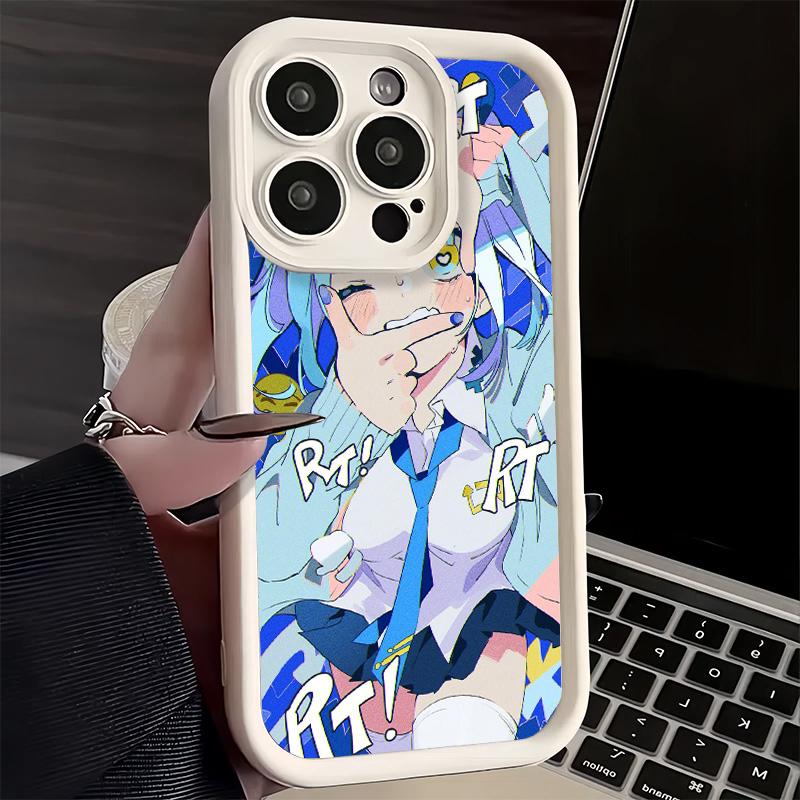 Phone Case for iPhone 17 Air 16E 15 16 Pro Max Anime Kwaii Girl Ins Style Cover 14 Plus 13 12 Mini Soft Shell Silicone Fundas