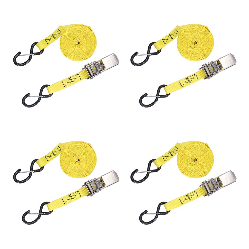 5 Meters Ratchet Straps 800kg Safe Pull Strength Cargo Tie Down Bundle Tension Belt for Ship Transportation Fixing