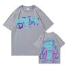 Hot Anime Arcane Jinx Graffiti T-shirts Harajuku O-neck Summer Pure Cotton Tshirts Man Women Loose-fit Top Fashion Y2K Clothing