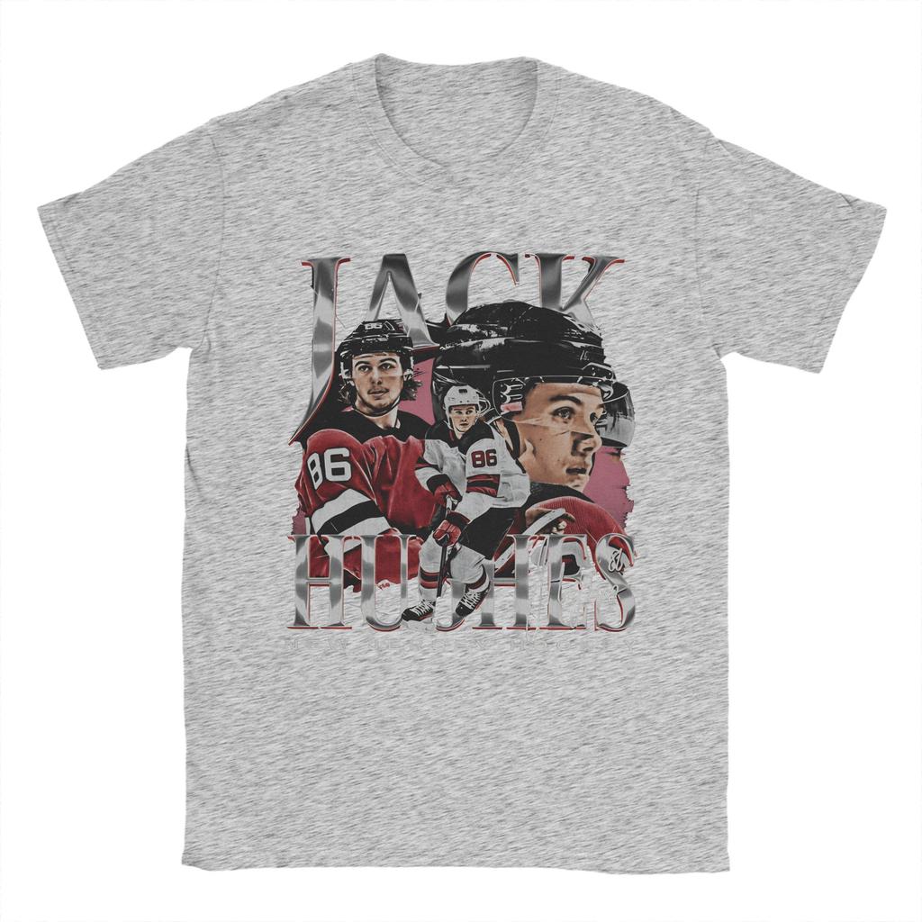 Unisex TShirts Jack Hughes New Jersey Vintage Humor 100 Cotton Tee Shirt Short Sleeve T Shirts Round Neck Tops Gift Idea