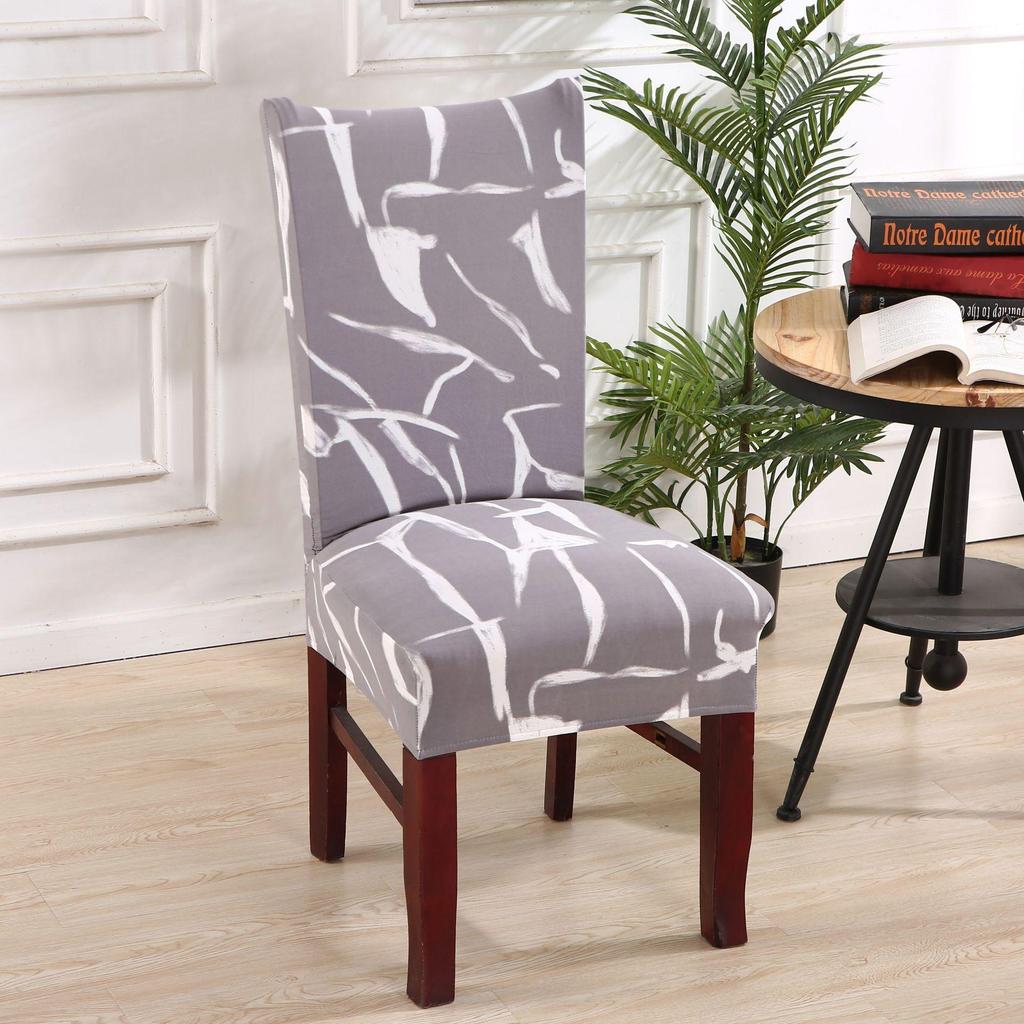 Stuhlhusse 1 STÜCK elastischer, vollständig gewickelter Faltenrock-Stuhlbezug Restaurant Home Bankett Hochzeitsdekoration Stuhlbezug