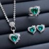 SACE GEMS Classic Copper Alloy Zircon Ring Earrings Pendant Necklace Jewelry Sets Wedding Party Gifts