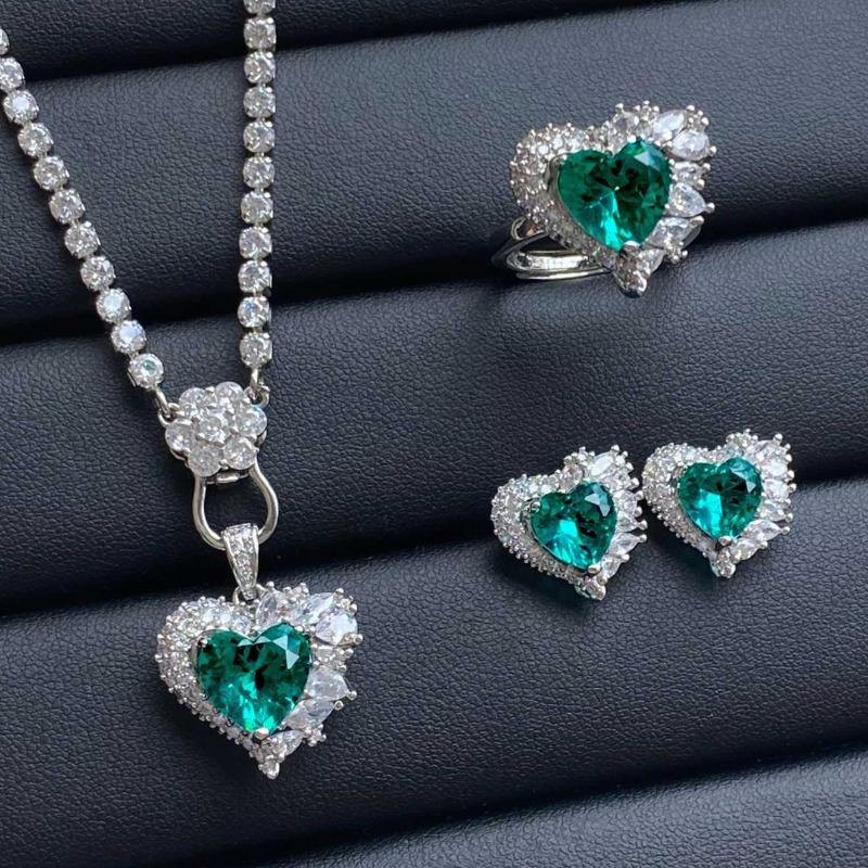 SACE GEMS Classic Copper Alloy Zircon Ring Earrings Pendant Necklace Jewelry Sets Wedding Party Gifts