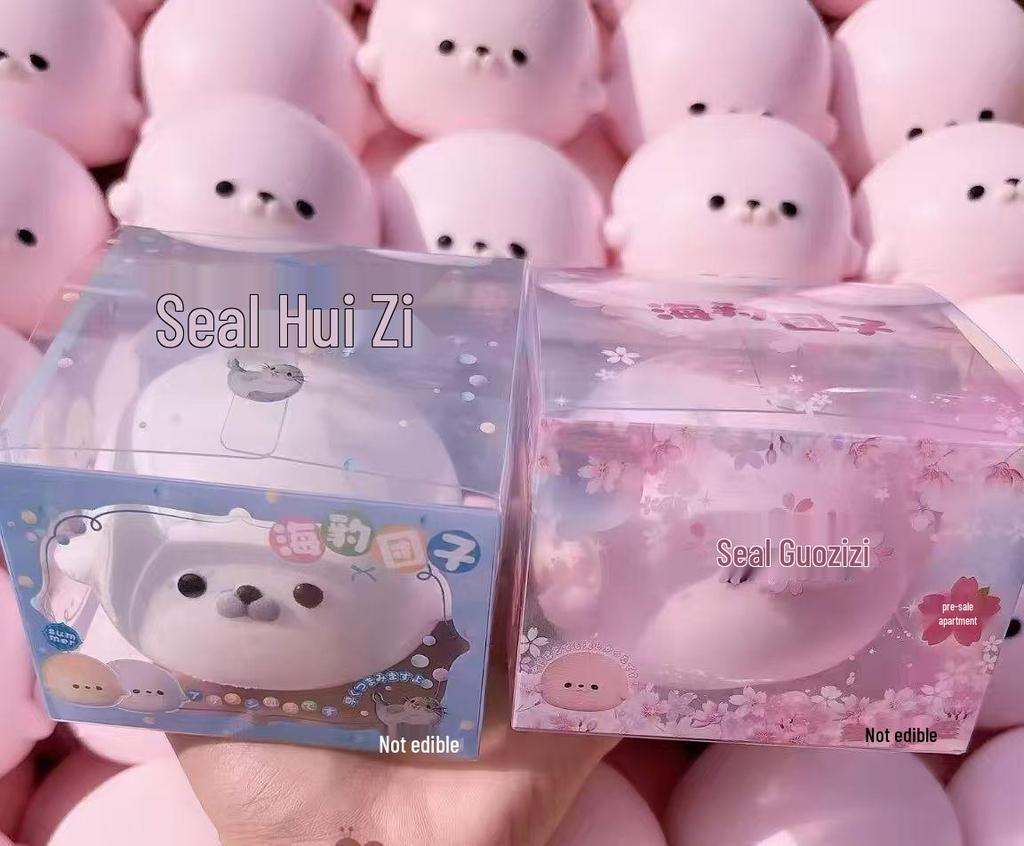 Hachimi Soft Slow Rebound Seal Mochi Decompression Toy: Hand Clay Feel Simulation.