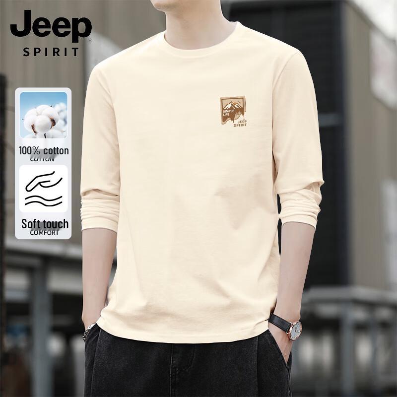 JEEP SPIRIT Men s Pure Cotton Long-Sleeve T-Shirt XL