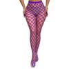 Dámské vintage žakárové krajkové punčochové kalhoty s tetovaným vzorem, s velkými otvory, síťované